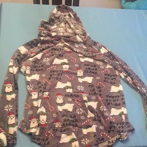 Christmas llama hoodie